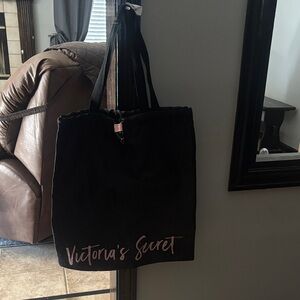 Victoria's Secret Black and Pink Tote